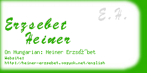 erzsebet heiner business card